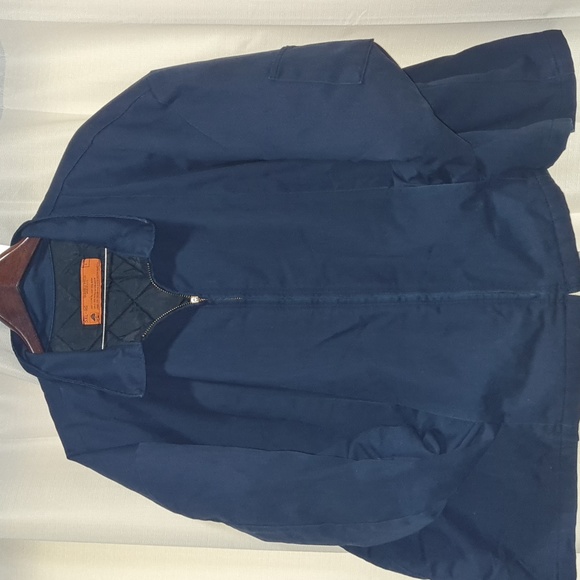 Vtg. Durable Press Lined Worker Jacket Navy Blue - Picture 3 of 5